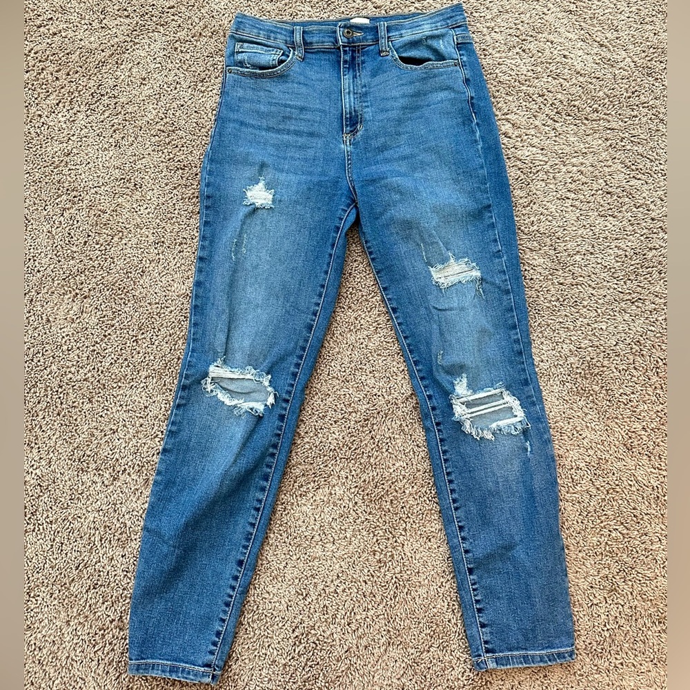Boutique Straight Leg Jeans Medium Wash
